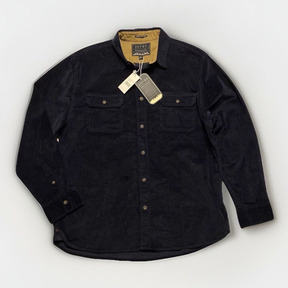 Jachs NY Liberty Overshirt Corduroy Button Up Shirt Navy XL NWT
